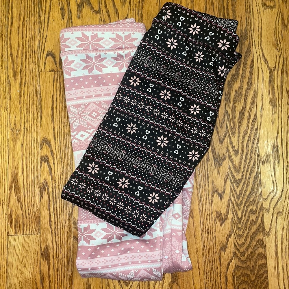 COPY - Girls 10/12 fleece lined leggings NEW